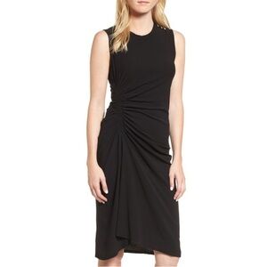 James Perse Spiral Shirred Ruched Dress Sz 2